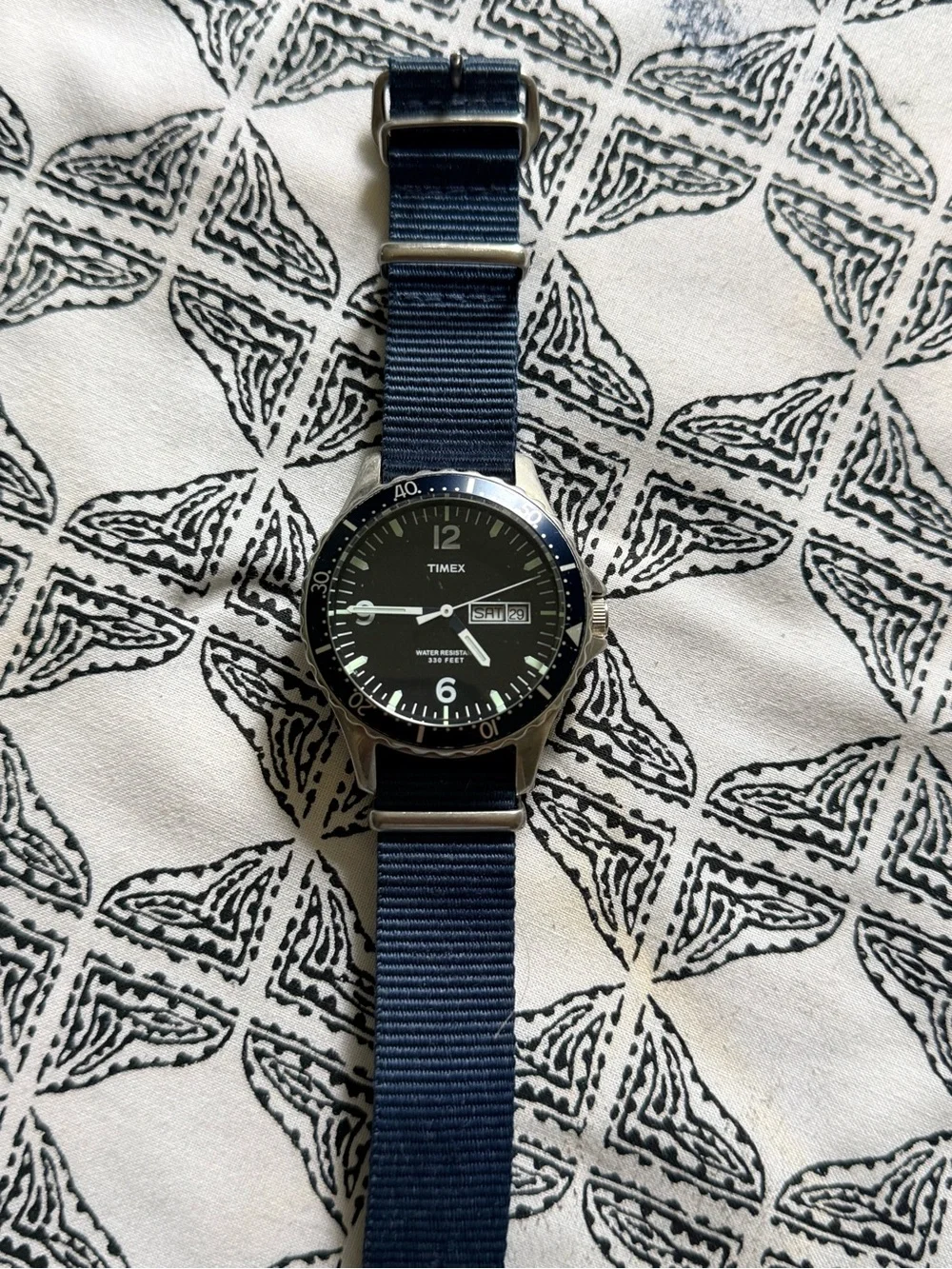 Timex Navy Field Watch with Blue Nylon Strap NWOT